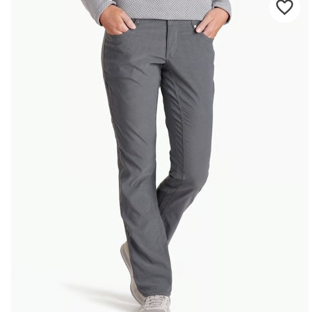 KUHL 12 Trekr Pants Charcoal Gray Hiking Outdoor Straight leg Adjustable Capri
